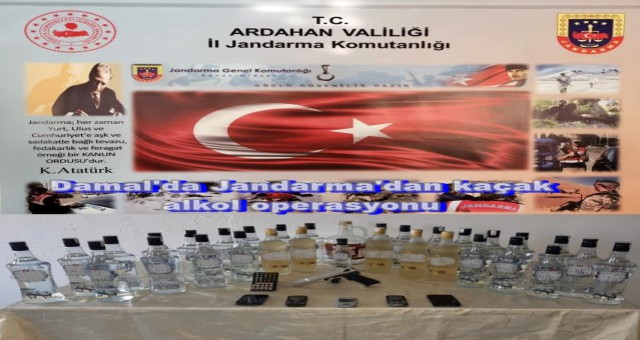 Damal'da Jandarma'dan kaçak alkol operasyonu