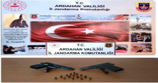 Ardahan'da operasyon: 2 ruhsatsız silah ele geçirildi, 2 kişi gözaltına alındı